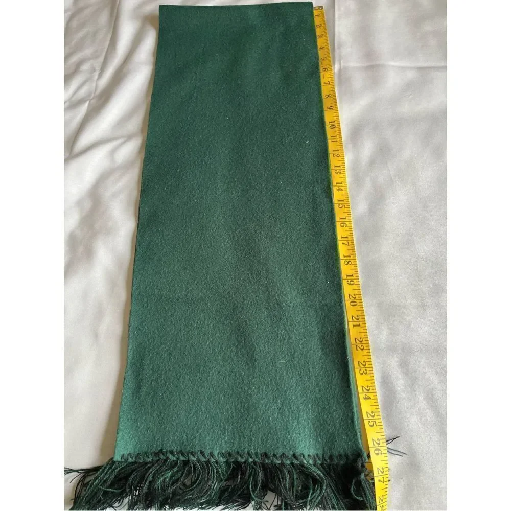 Winter scarf Green fringed